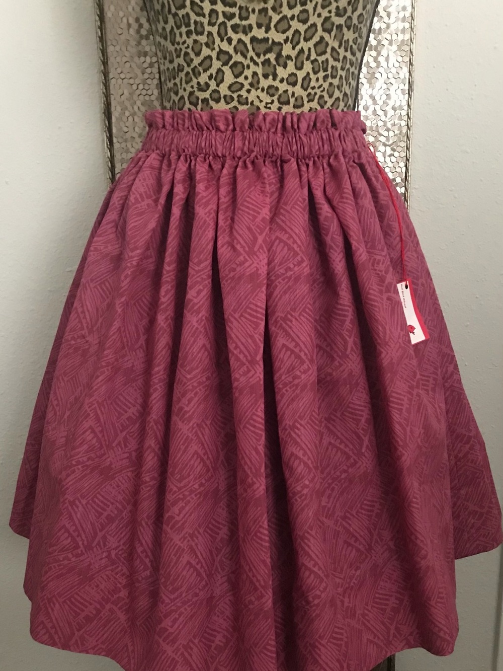 Women's Gathered Midi Skirt in Mauve Pink